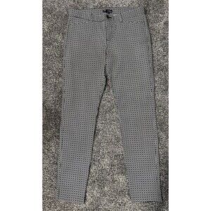 Gap Slim City Trousers Woman’s Size 4r White And Black Geometric  Design